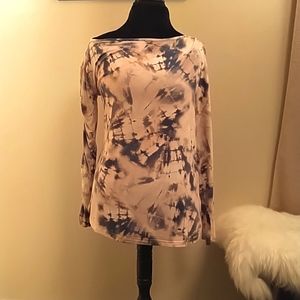 Off-the-shoulder Tie Dye Top